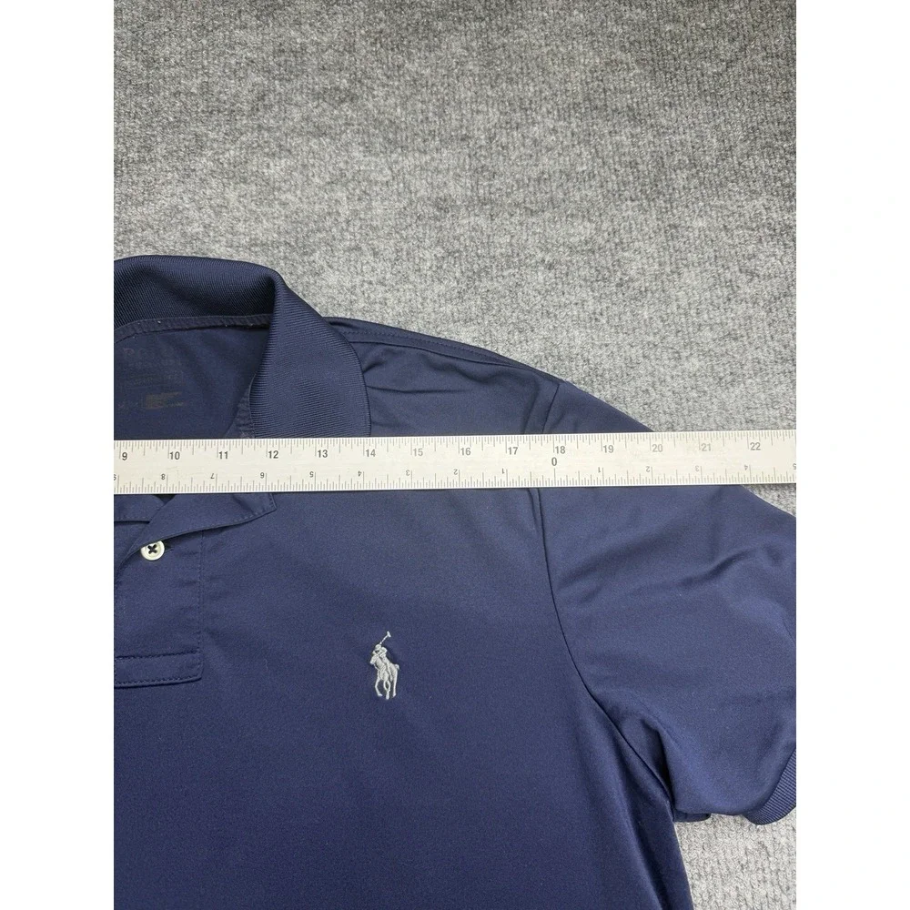 Men's Polo Ralph Lauren Performance Shirt Size M Navy Blue Short Sleeve